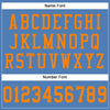 Custom Light Blue Bay Orange Mesh Authentic Football Jersey