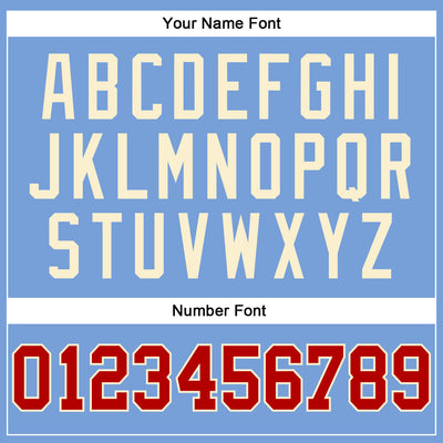 Custom Light Blue Red-Cream Authentic Throwback Basketball Jersey