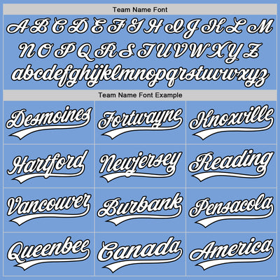 Custom Light Blue White-Black Authentic Baseball Jersey