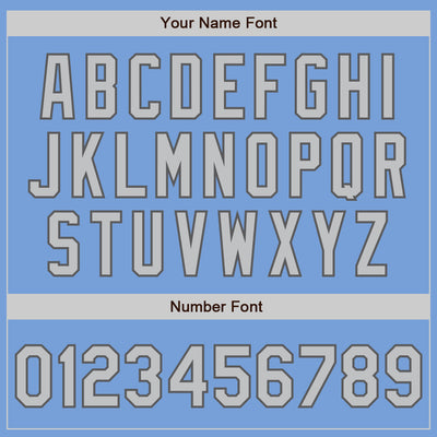 Custom Light Blue Gray-Steel Gray Authentic Baseball Jersey