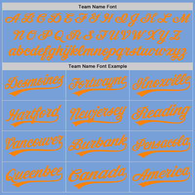 Custom Light Blue Bay Orange Authentic Baseball Jersey