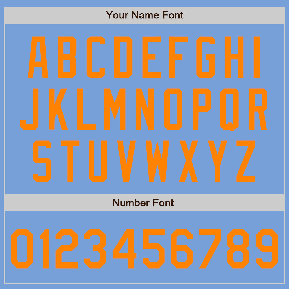 Custom Light Blue Bay Orange Authentic Baseball Jersey