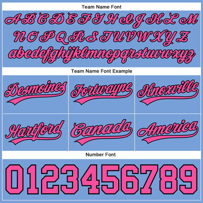 Custom Light Blue Pink-Black Authentic Basketball Shorts