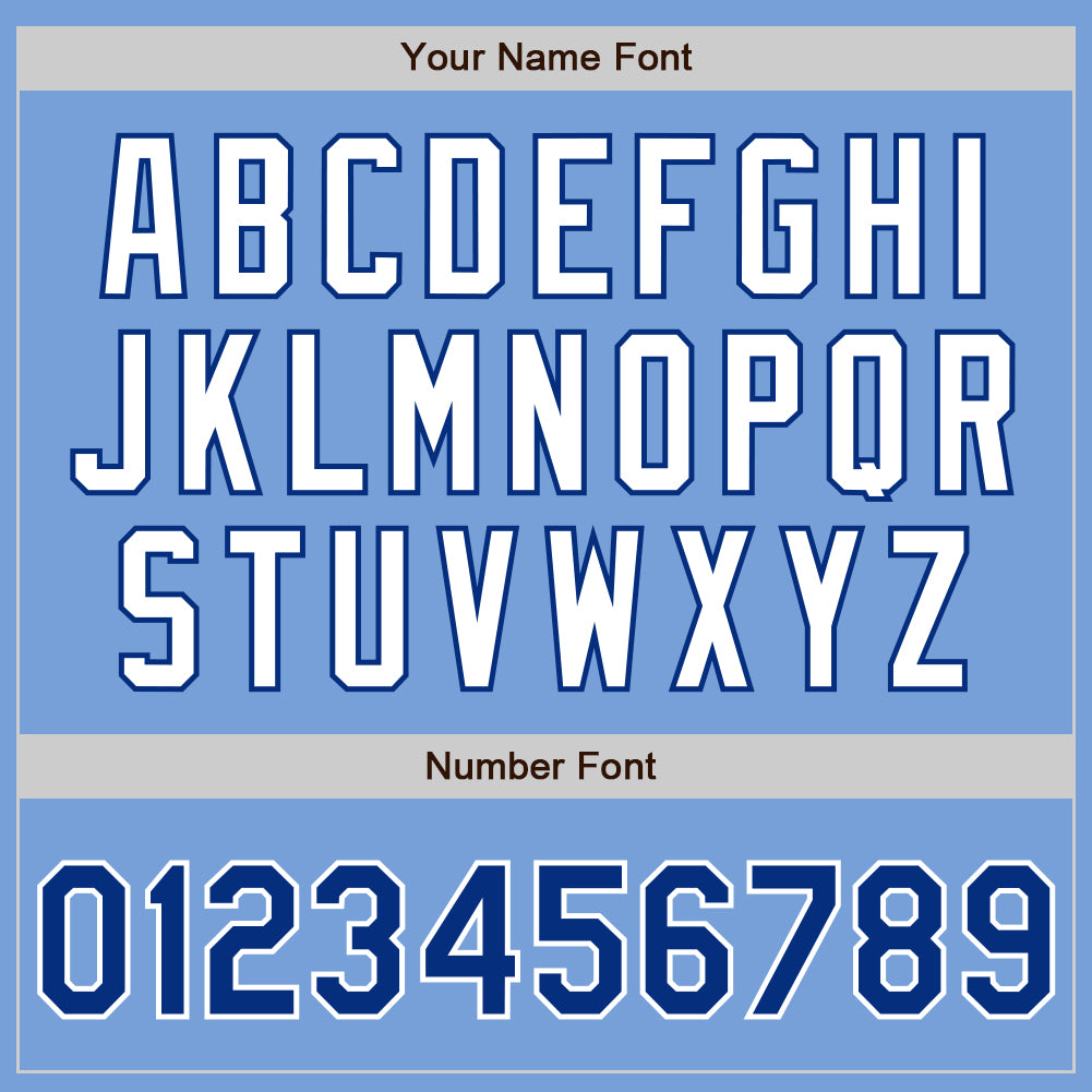 Custom Light Blue Royal-White Authentic Baseball Jersey