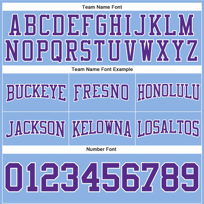 Custom Stitched Light Blue Purple-White Football Pullover Sweatshirt Hoodie