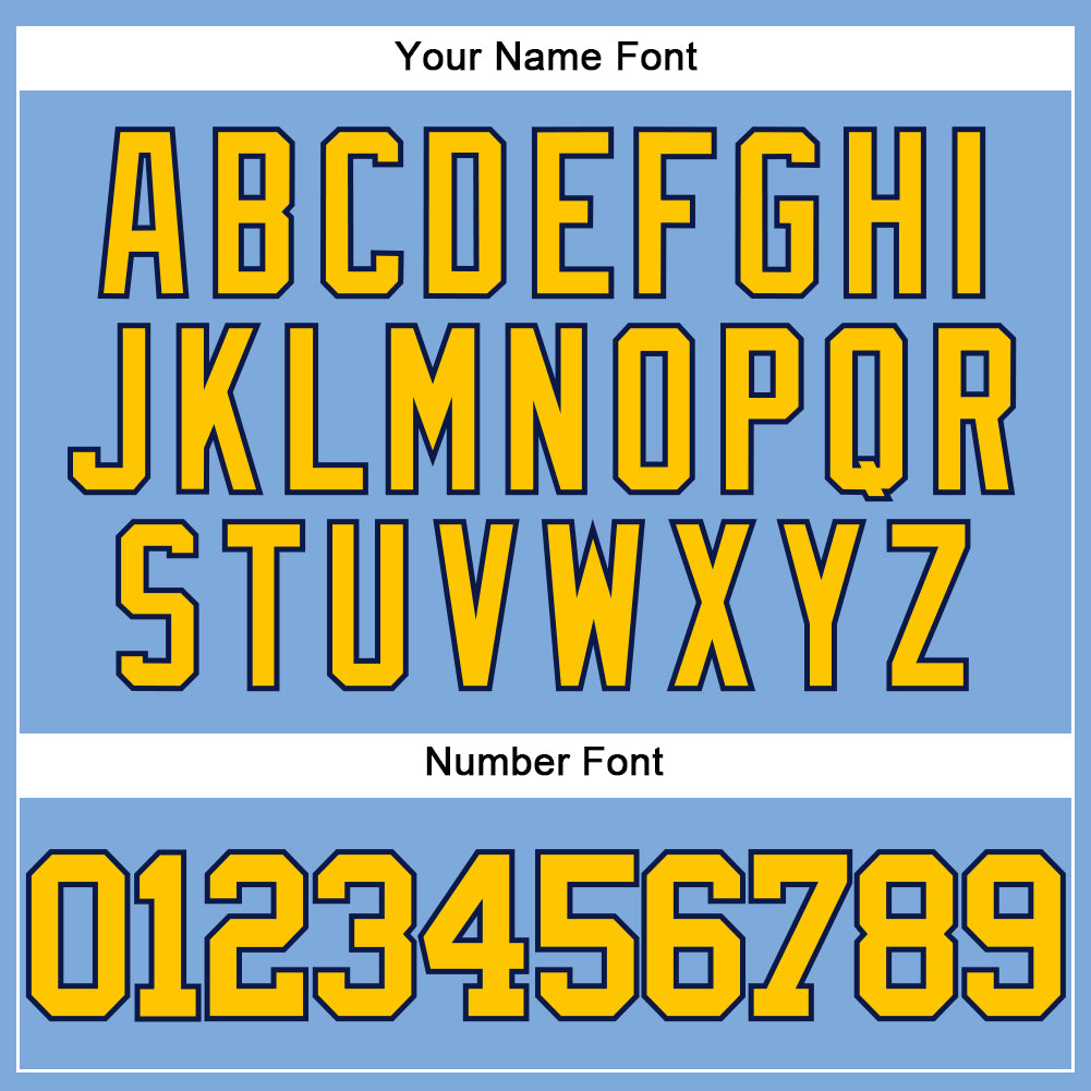 Custom Light Blue Yellow-Navy Authentic Baseball Jersey