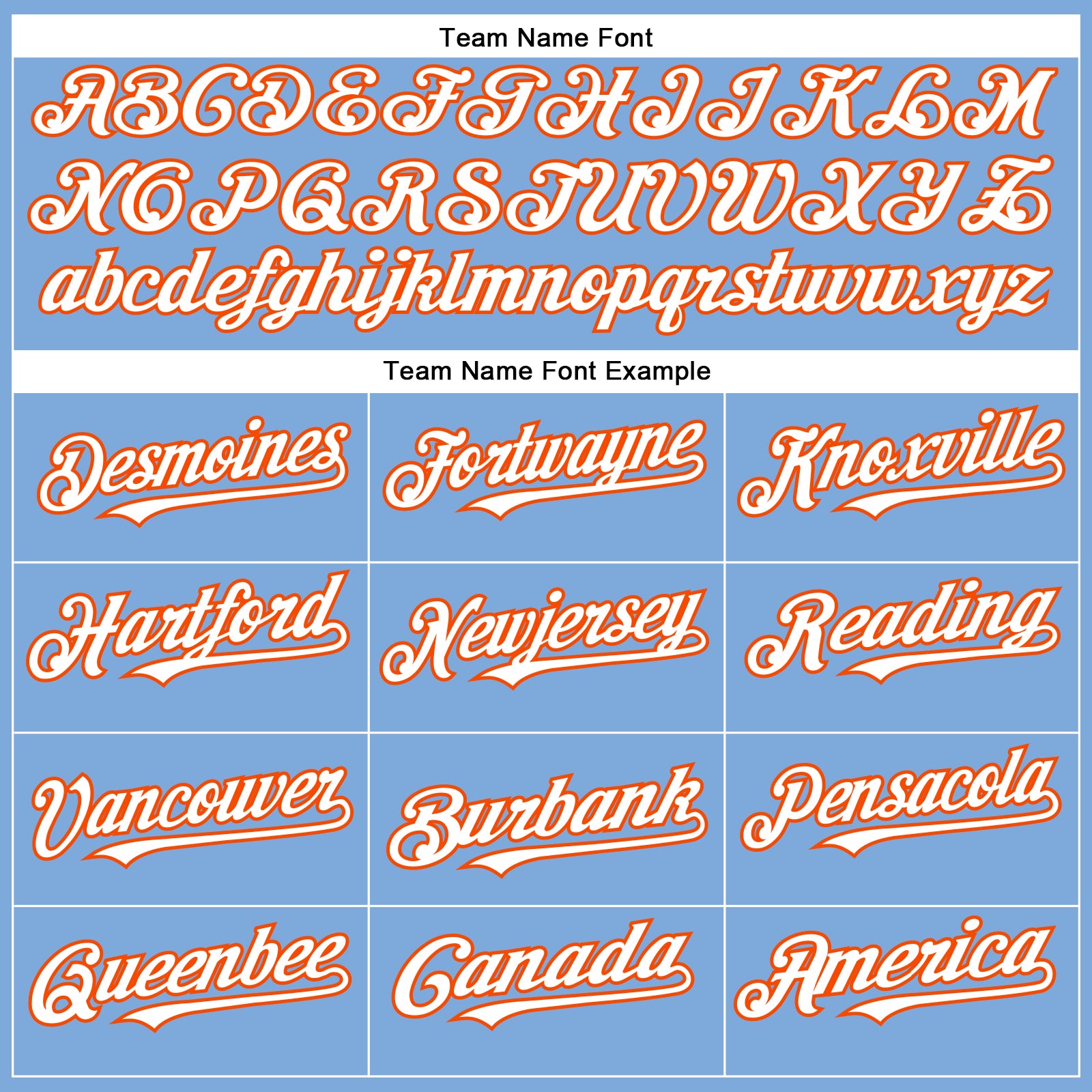 Custom Light Blue White-Orange Authentic Baseball Jersey