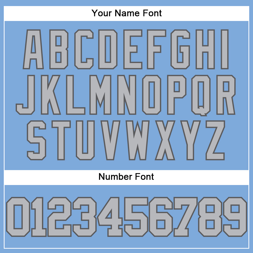 Custom Light Blue Gray-Steel Gray Authentic Baseball Jersey