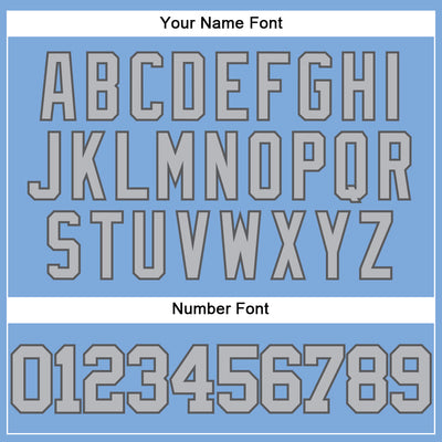 Custom Light Blue Gray-Steel Gray Authentic Baseball Jersey