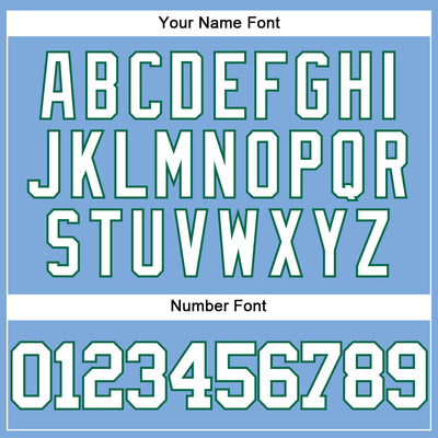 Custom Light Blue White-Kelly Green Authentic Baseball Jersey