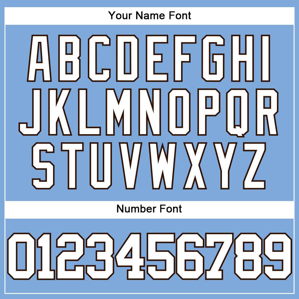 Custom Light Blue White-Brown Authentic Baseball Jersey