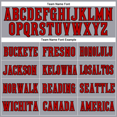 Custom Light Gray Red-Black Mesh Authentic Football Jersey