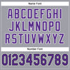 Custom Light Gray Purple-Black Mesh Authentic Football Jersey