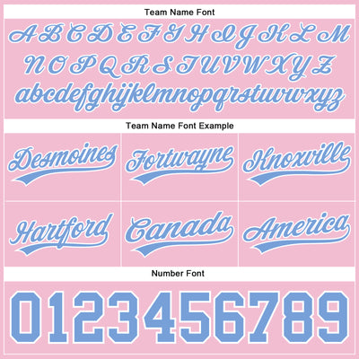 Custom Light Pink Light Blue-White Authentic Throwback Basketball Shorts