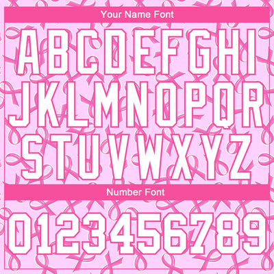 Custom Pink White Breast Cancer 3D Pattern Long Sleeve Performance T-Shirt