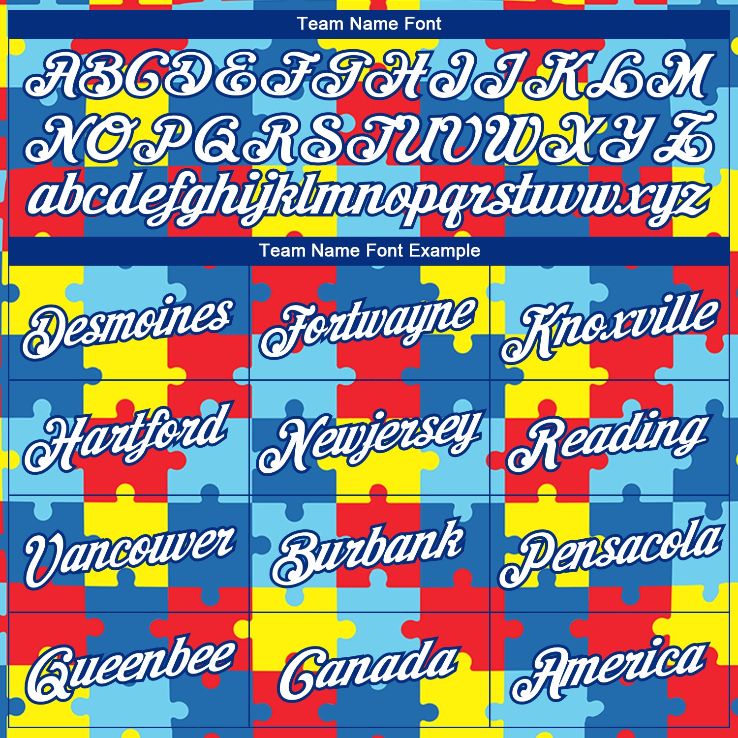 Custom Colorful White-Royal Autism Supporter Awareness Puzzle Pieces 3D Pattern Long Sleeve Performance T-Shirt