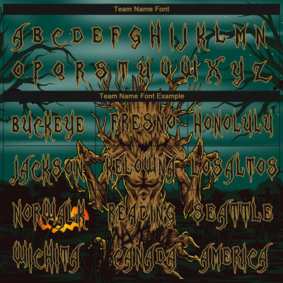 Custom 3D Pattern Halloween Trick Treat Horror Night Long Sleeve Performance T-Shirt