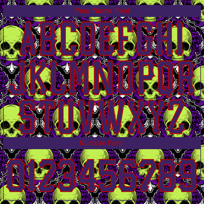 Custom 3D Pattern Halloween Skulls Long Sleeve Performance T-Shirt