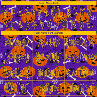 Custom 3D Pattern Halloween Pumpkins Long Sleeve Performance T-Shirt