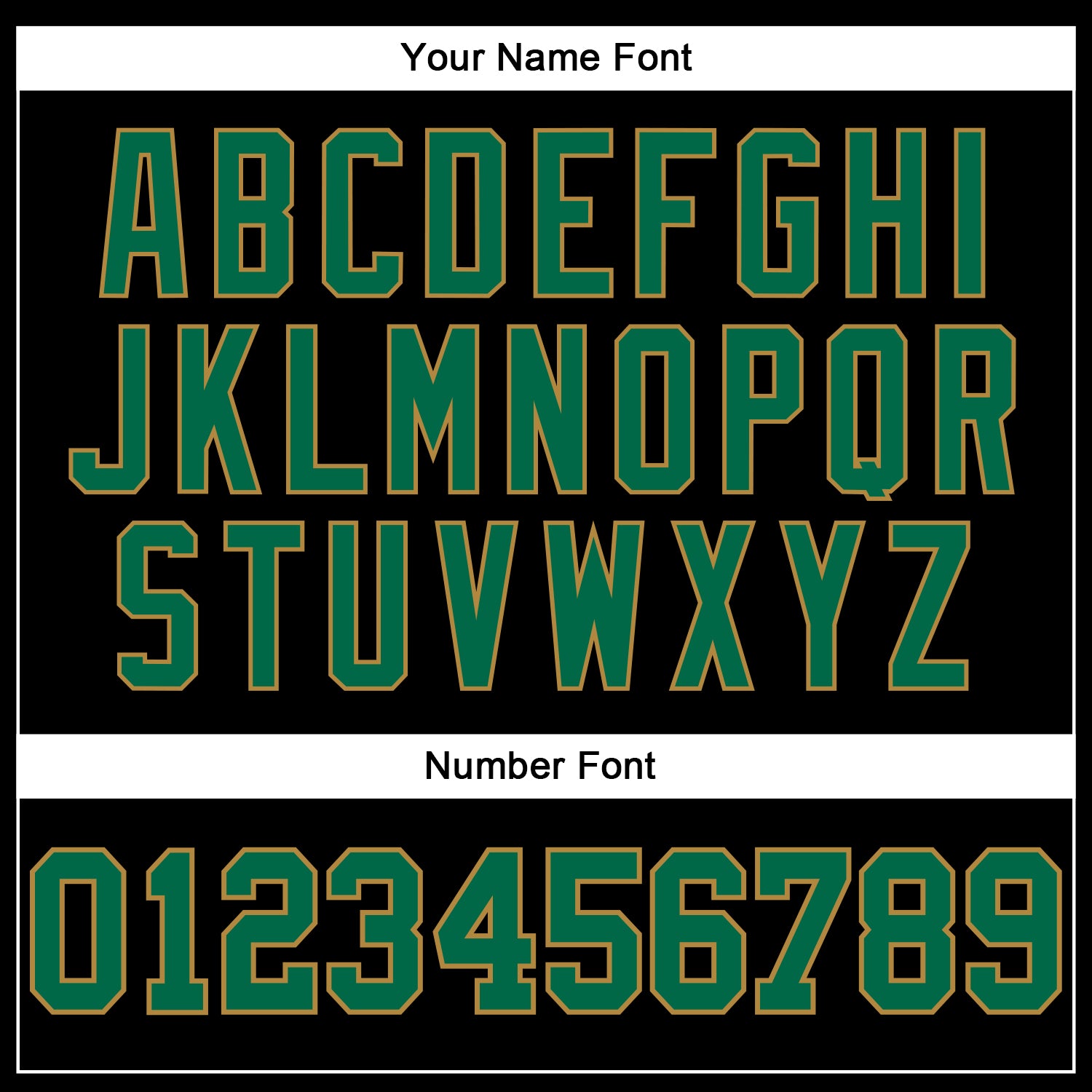 Custom Black Kelly Green-Old Gold Long Sleeve Performance T-Shirt