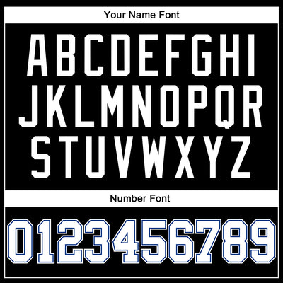 Custom Black White-Royal Long Sleeve Performance T-Shirt