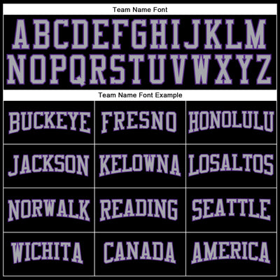 Custom Black Gray-Purple Long Sleeve Performance T-Shirt