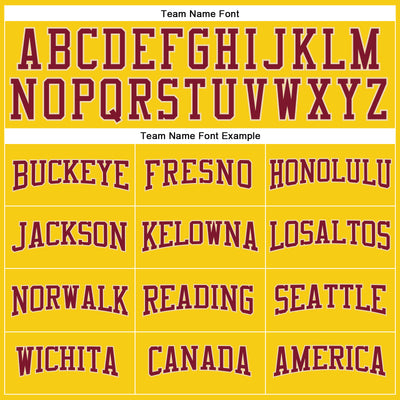 Custom Gold Crimson-Cream Long Sleeve Performance T-Shirt