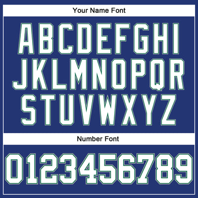 Custom Royal White Kelly Green-Gray Long Sleeve Performance T-Shirt