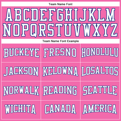 Custom Pink White-Royal Long Sleeve Performance T-Shirt