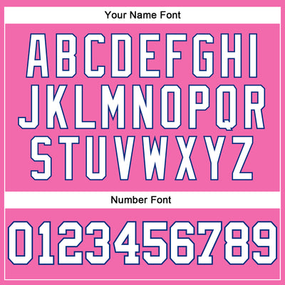 Custom Pink White-Royal Long Sleeve Performance T-Shirt