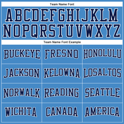 Custom Powder Blue Navy-White Long Sleeve Performance T-Shirt