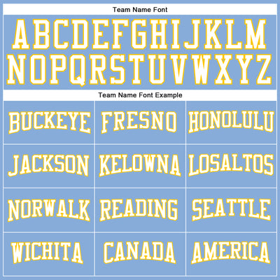 Custom Light Blue White-Gold Long Sleeve Performance T-Shirt