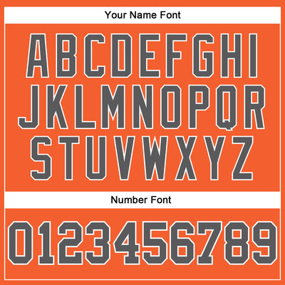 Custom Orange Steel Gray-White Long Sleeve Performance T-Shirt