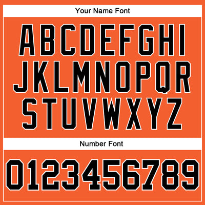 Custom Orange Black-White Long Sleeve Performance T-Shirt