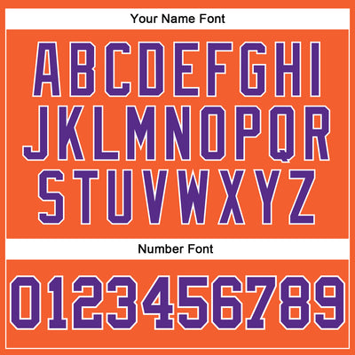 Custom Orange Purple-White Long Sleeve Performance T-Shirt