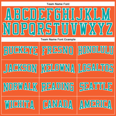 Custom Orange Aqua-White Long Sleeve Performance T-Shirt