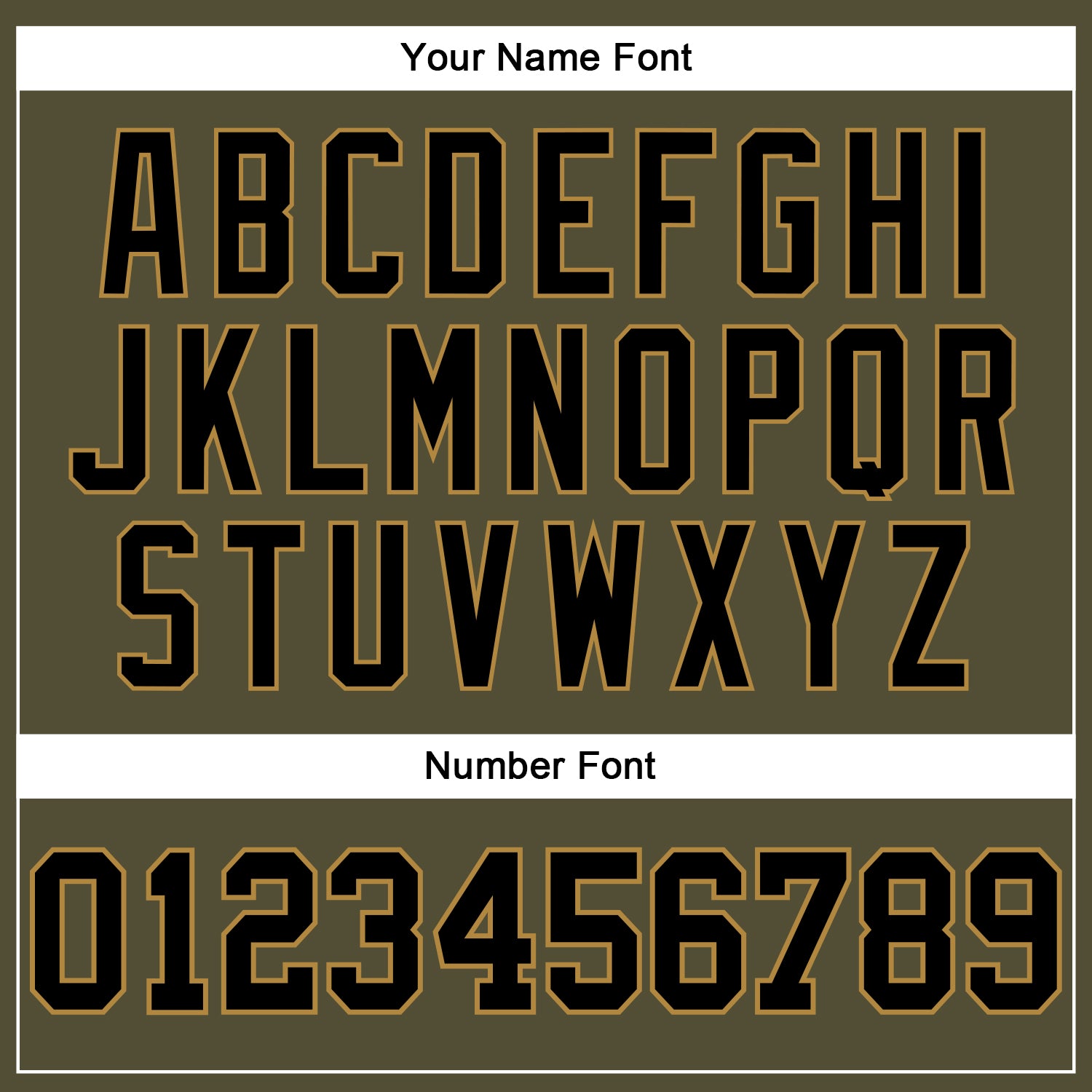 Custom Olive Black-Old Gold Long Sleeve Performance Salute To Service T-Shirt