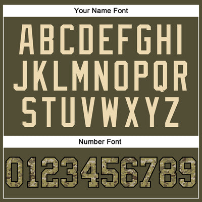 Custom Olive Camo-Black Long Sleeve Performance Salute To Service T-Shirt