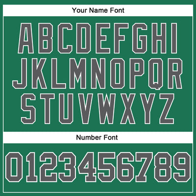 Custom Kelly Green Steel Gray-White Long Sleeve Performance Salute To Service T-Shirt