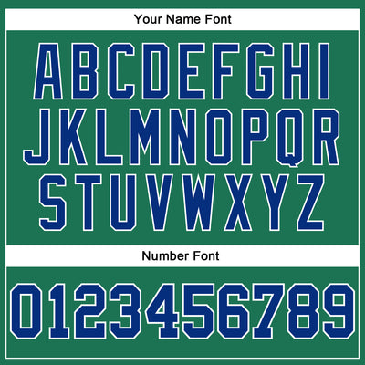 Custom Kelly Green Royal-White Long Sleeve Performance Salute To Service T-Shirt