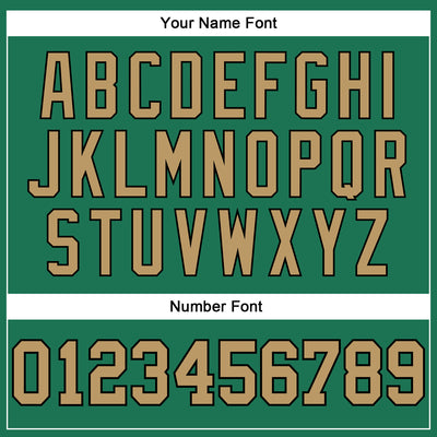 Custom Kelly Green Old Gold-Black Long Sleeve Performance Salute To Service T-Shirt