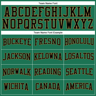 Custom Kelly Green Black-Old Gold Long Sleeve Performance Salute To Service T-Shirt