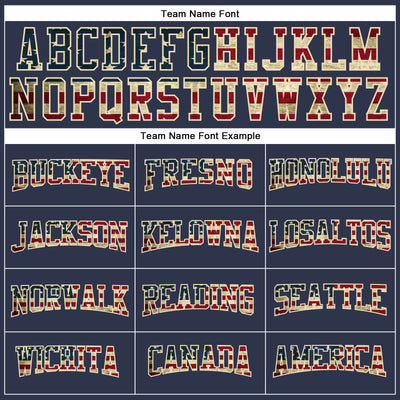 Custom Navy Vintage USA Flag Cream-Crimson Long Sleeve Performance Salute To Service T-Shirt