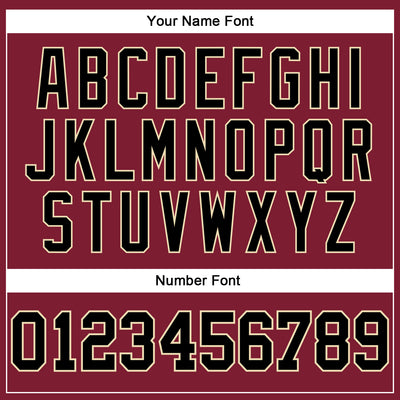 Custom Crimson Black-Cream Long Sleeve Performance T-Shirt