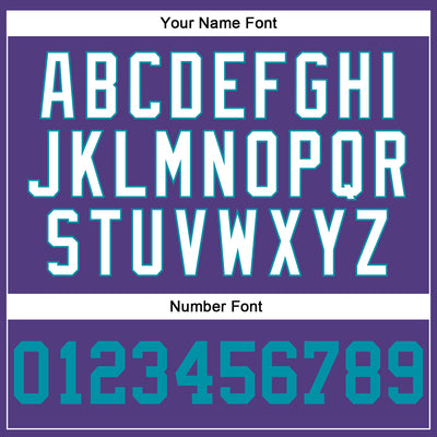 Custom Purple Teal-White Long Sleeve Performance T-Shirt