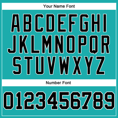 Custom Aqua Black-White Long Sleeve Performance T-Shirt