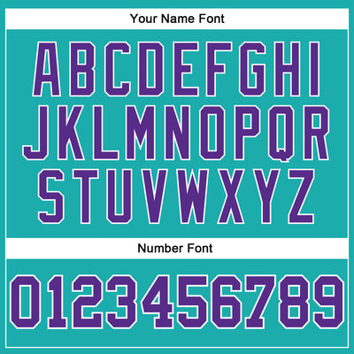 Custom Aqua Purple-White Long Sleeve Performance T-Shirt