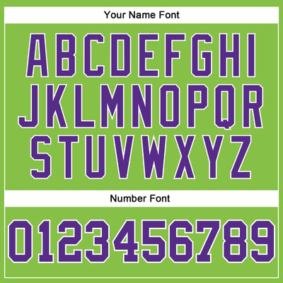 Custom Neon Green Purple-White Long Sleeve Performance T-Shirt