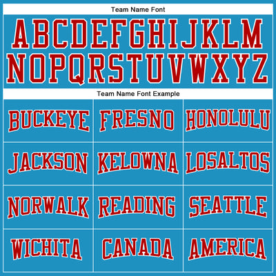 Custom Panther Blue Red-White Long Sleeve Performance T-Shirt