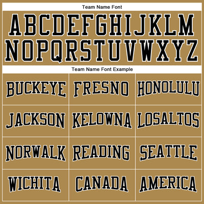 Custom Old Gold Black-White Long Sleeve Performance T-Shirt